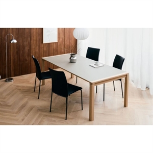 Skovby SM145 spisebord Muskat farvet laminat / Stel massiv eg